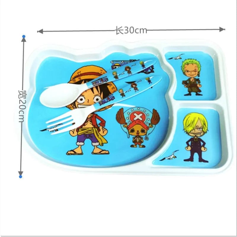 One Piece Luffy 3pc Portable Travel Cutlery Set Dinnerware Kit