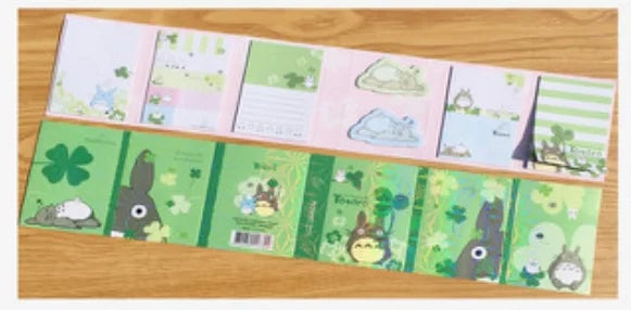 Kawaii Cartoon Stickers Note Pads Set - Japanese Korean Stationery