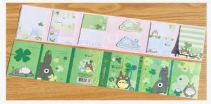 Kawaii Cartoon Stickers Note Pads Set - Japanese Korean Stationery