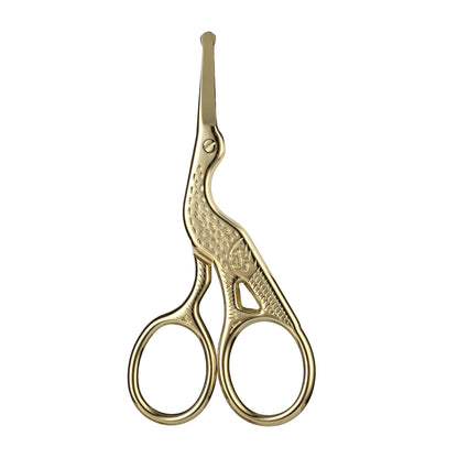 Stainless Steel Round Head Nose Hair Scissors - Stork Type Beauty