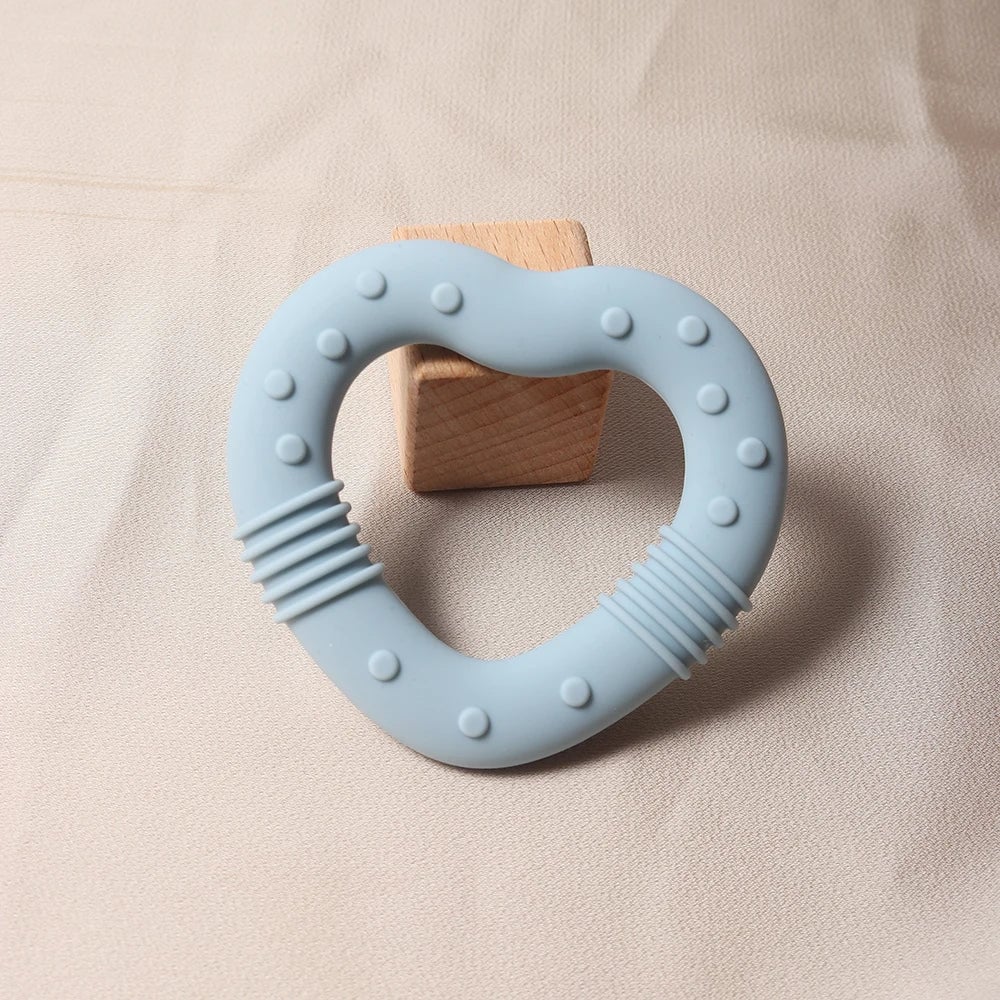 Food Grade Silicone Heart Star Teether - Baby Teething Toy 2024