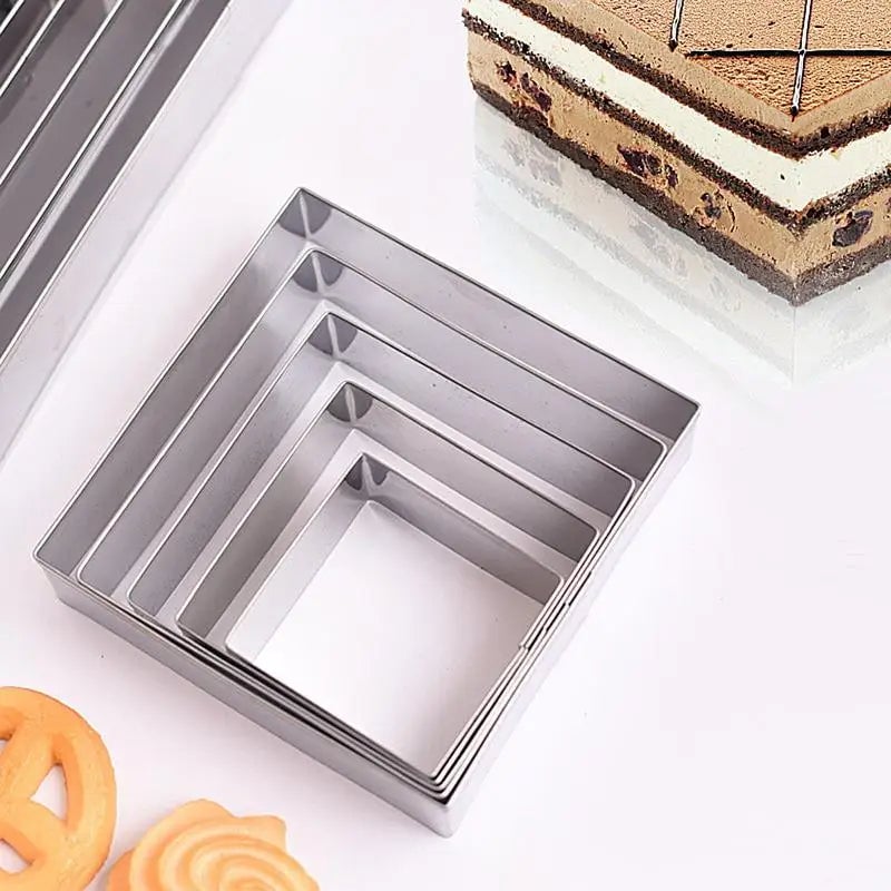 Square Cookie Cutter Set - Multi-Functional Baking Mold Kit