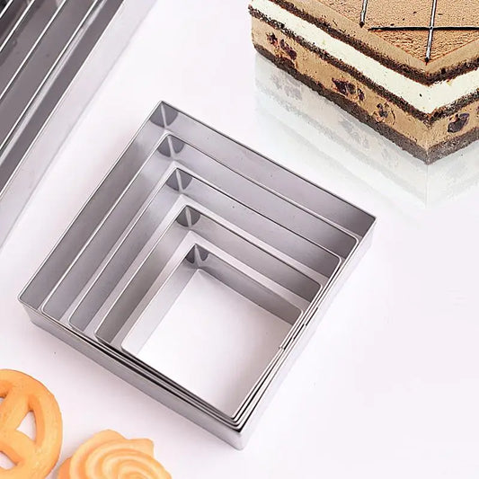 Square Cookie Cutter Set - Multi-Functional Baking Mold Kit