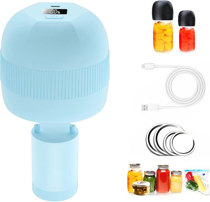 Electric Mason Jar Vacuum Sealer Kit - 5x Longer Food Freshness