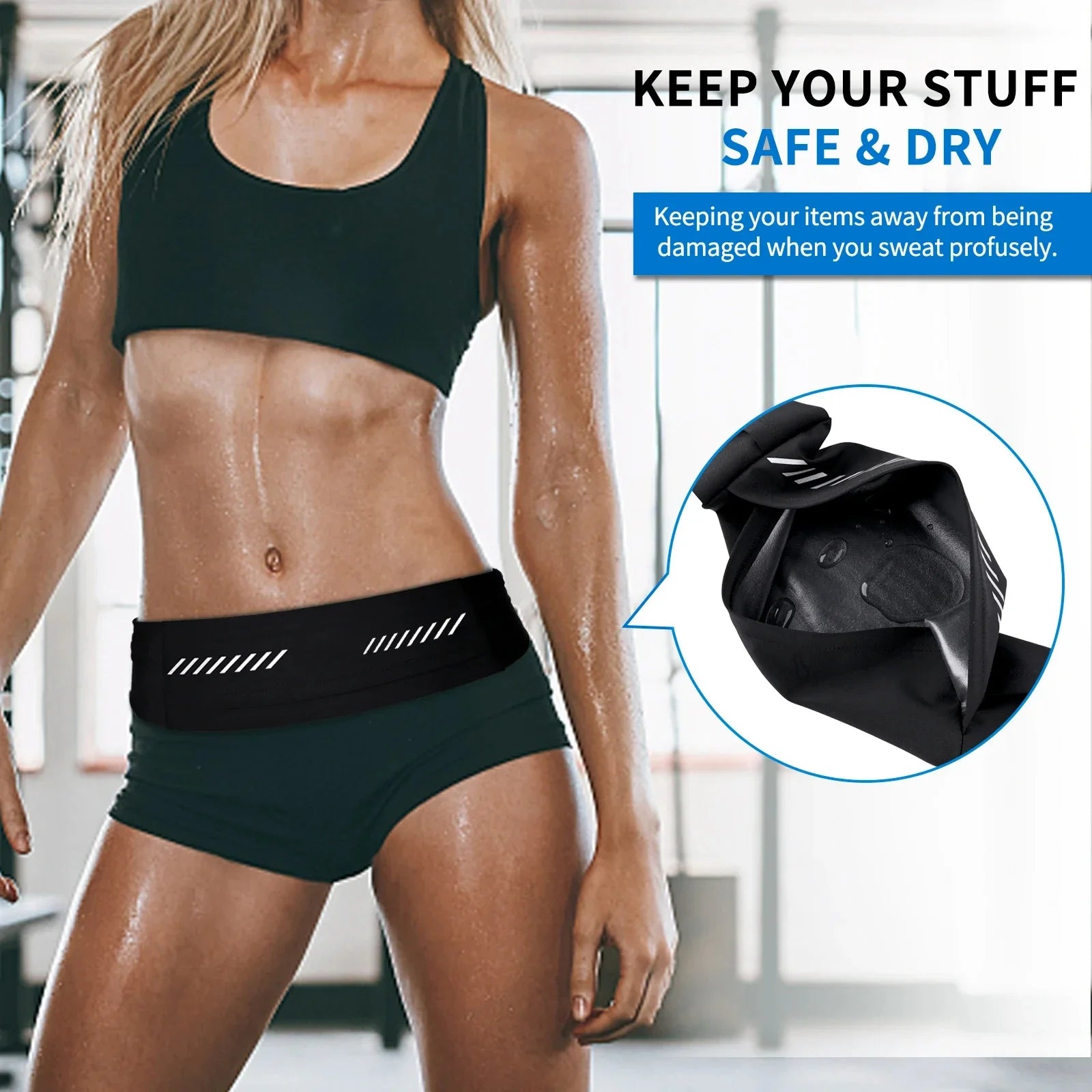 iPhone 15 14 13 12 11 Running Waistband Phone Pouch Outdoor Sports