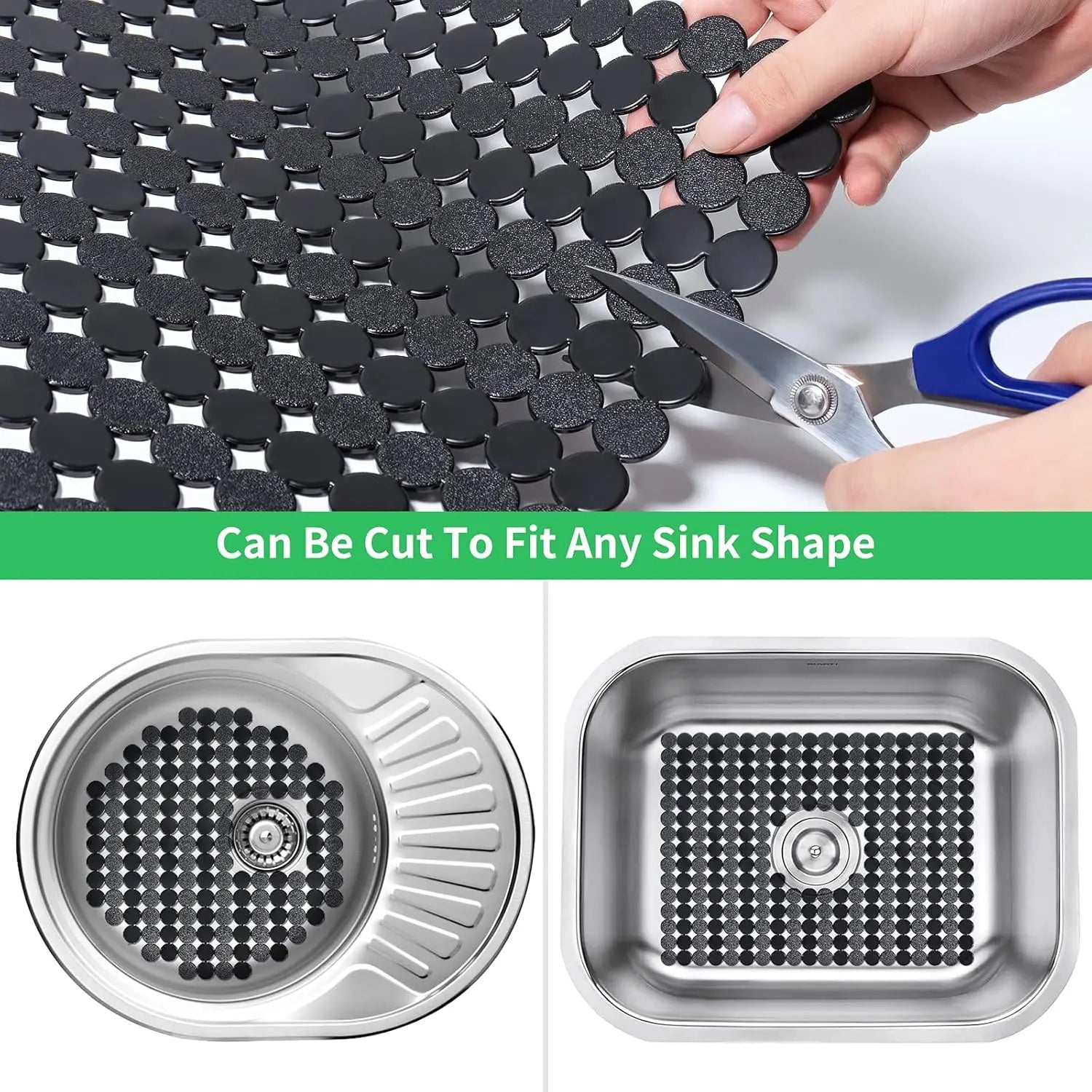 Anti-Slip PVC Kitchen Sink Mat Protector for Stainless Steel Sinks