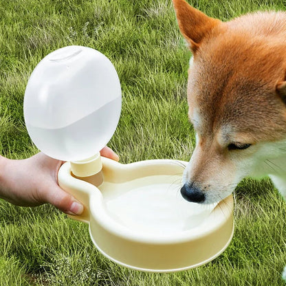 Portable Pet Water Dispenser with Foldable Bowl - Travel Bottle