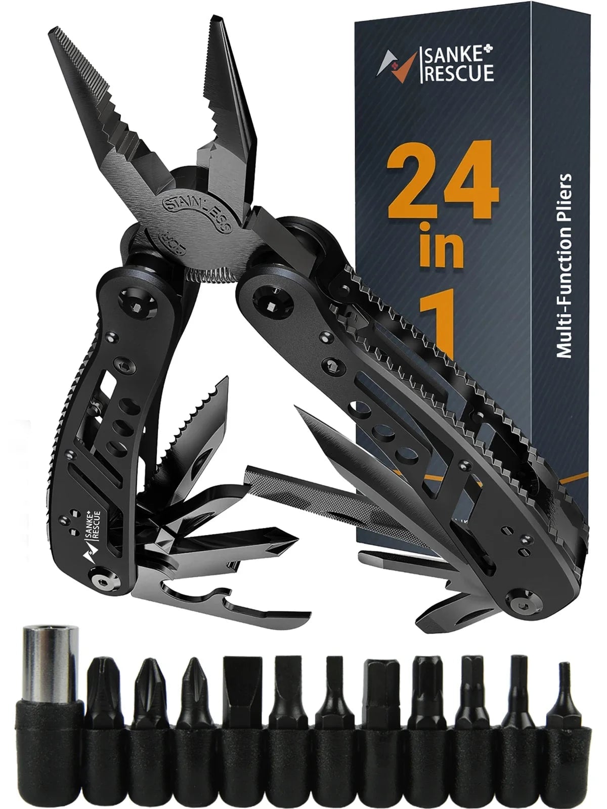 24-in-1 Multitool Pliers Professional Survival Camping Hunting