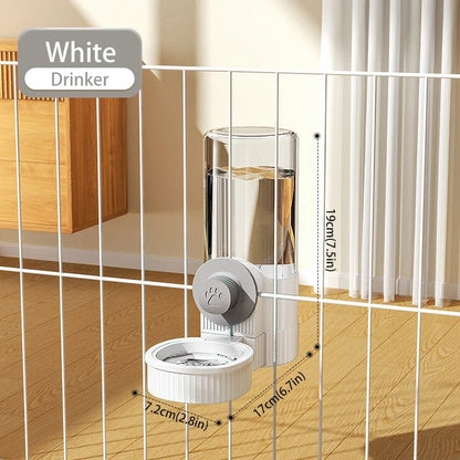 1.2L Automatic Pet Feeder Hanging Bowl for Small Dogs Cats Rabbits