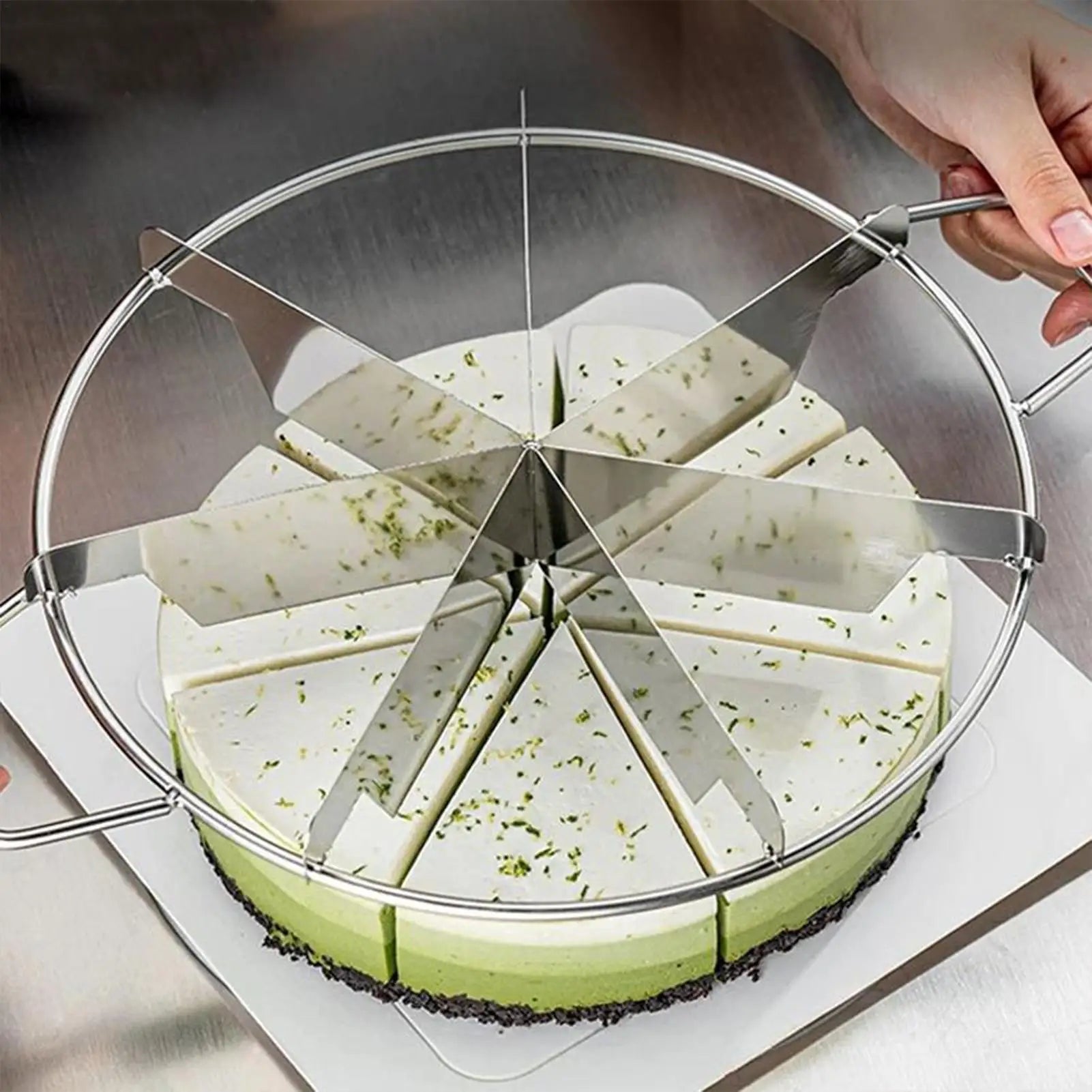 Stainless Steel Cake Divider 6/7/8 Portions Pizza Pie Cutter Tool