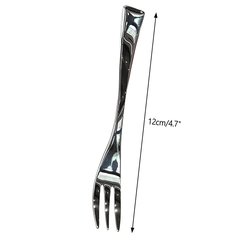 Stainless Steel Long Handle Dinner Forks Set - 4 Tine Korean Style
