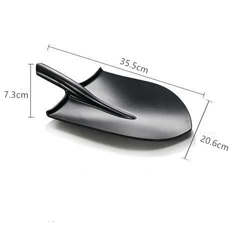 Black Melamine Shovel Plate - BBQ Serving Plate Restaurant Grade
