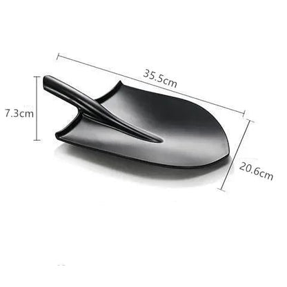Black Melamine Shovel Plate - BBQ Serving Plate Restaurant Grade