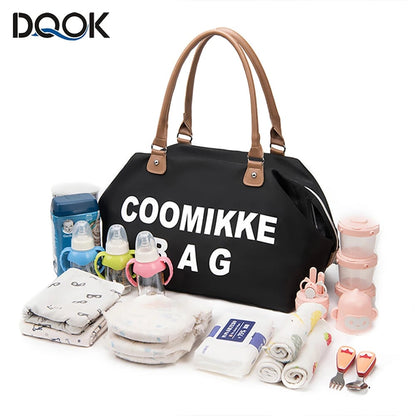 Large Waterproof Diaper Backpack - Multi-Function Baby Travel Bag