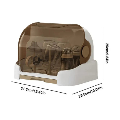 Dustproof Baby Bottle Drying Rack Portable Storage Organizer