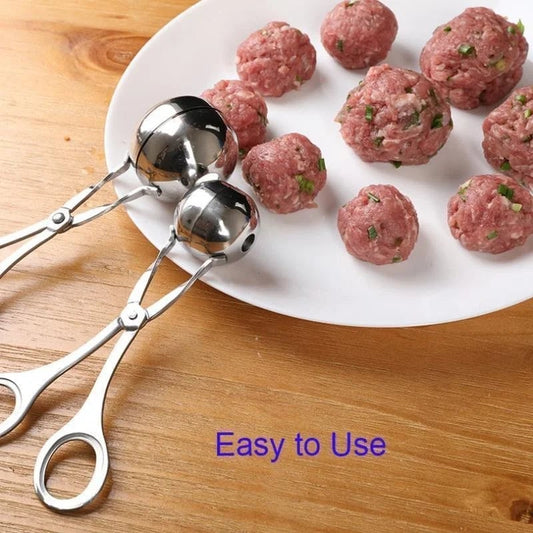 Stainless Steel Meatball Maker Tool - Non-Stick Round Ball Shaper