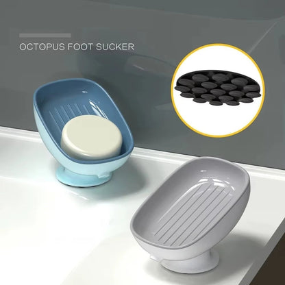 Super Suction Cup Soap Holder with Drainage - Bathroom Kitchen