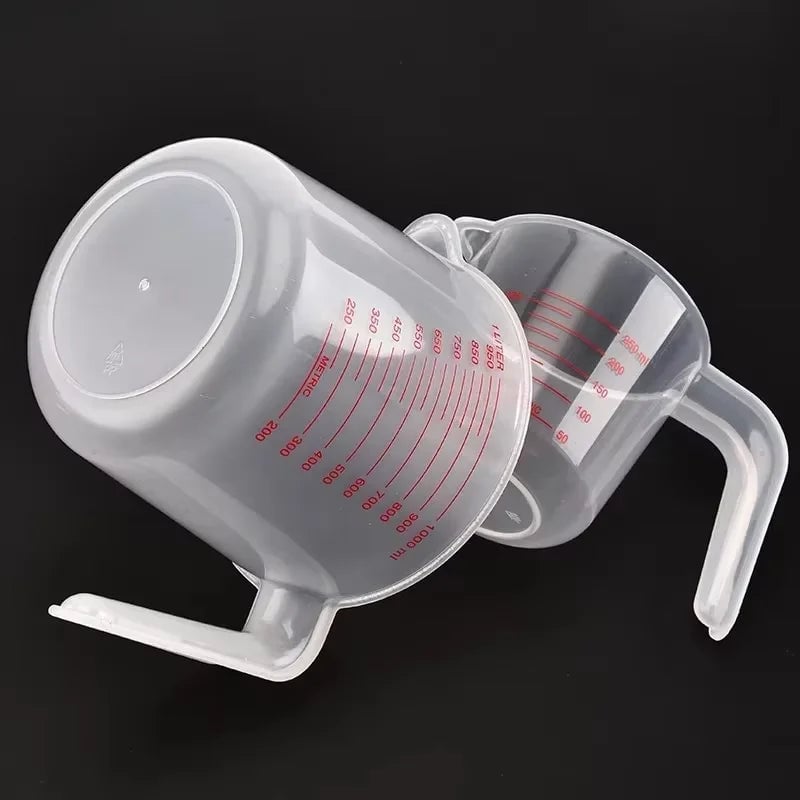 3pcs PVC Measuring Cups Set 1000/500/250ml Baking Liquid Beakers
