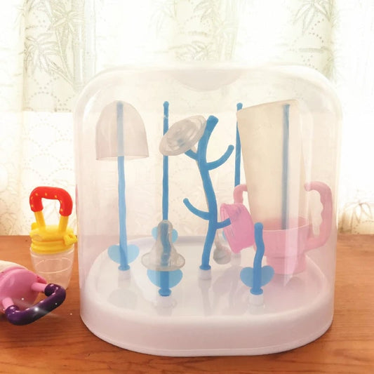 Tree Shape Baby Bottle Drying Rack with Pacifier Holder Storage