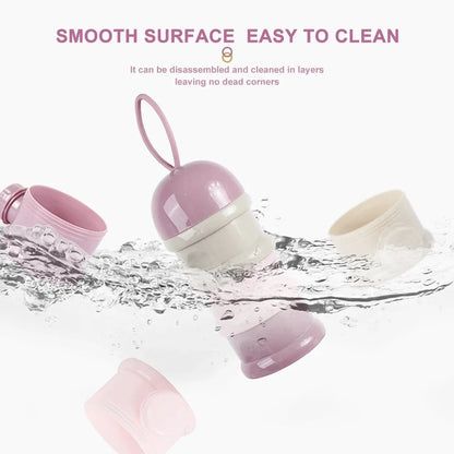 4-Layer Bear Milk Powder Container - Portable Baby Food Storage Box