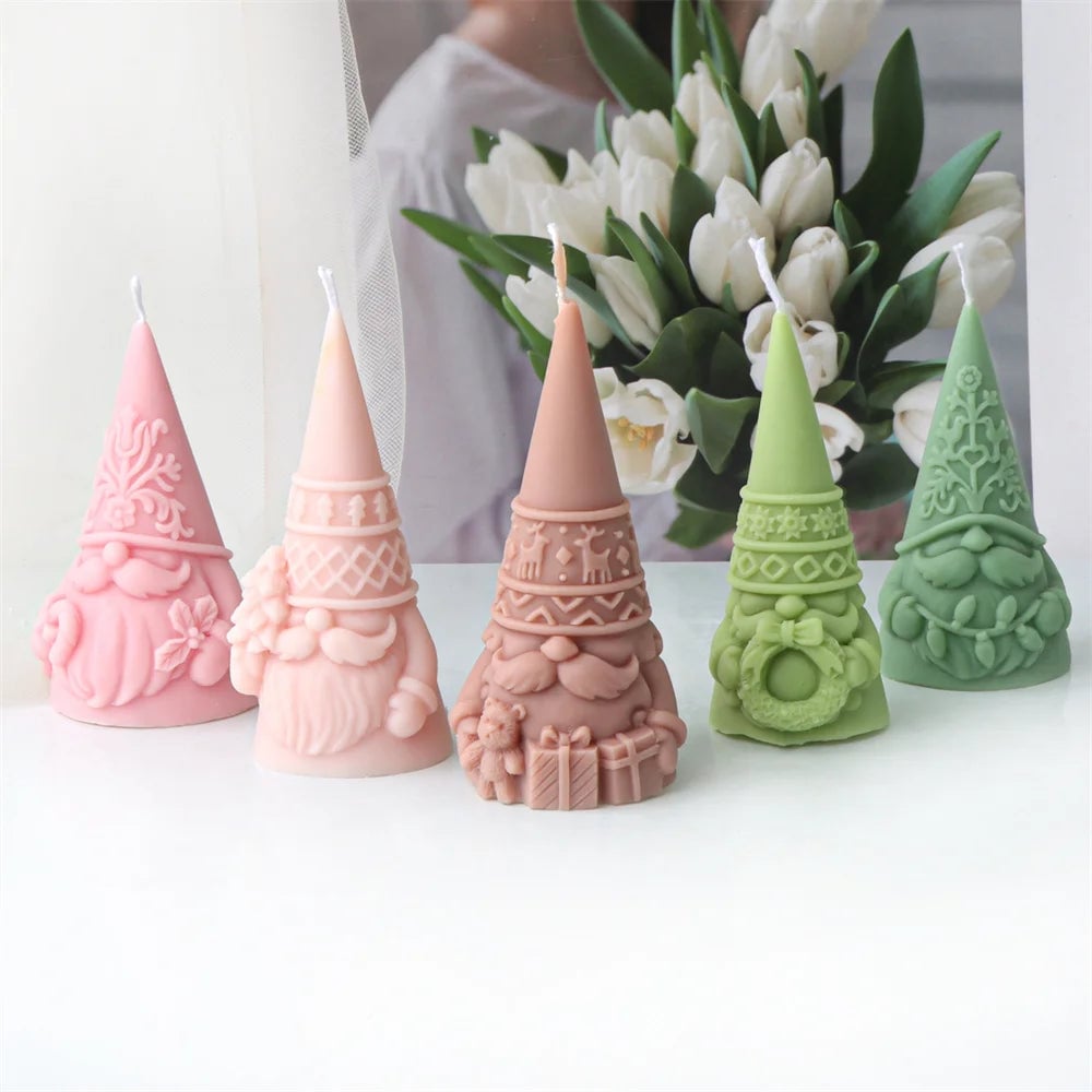 3D Silicone Dwarf Candle Mold - Christmas Plaster Resin Crafting Tool
