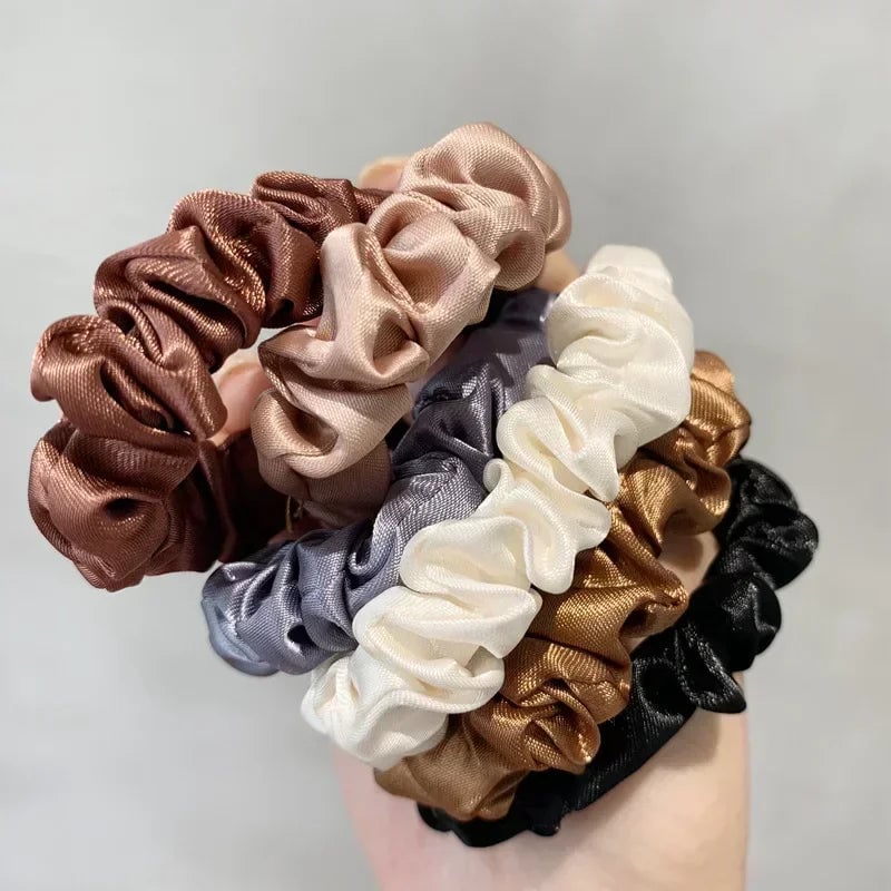 Satin Elastic Headbands 6/12 PCS - Silk-Soft Hair Accessories