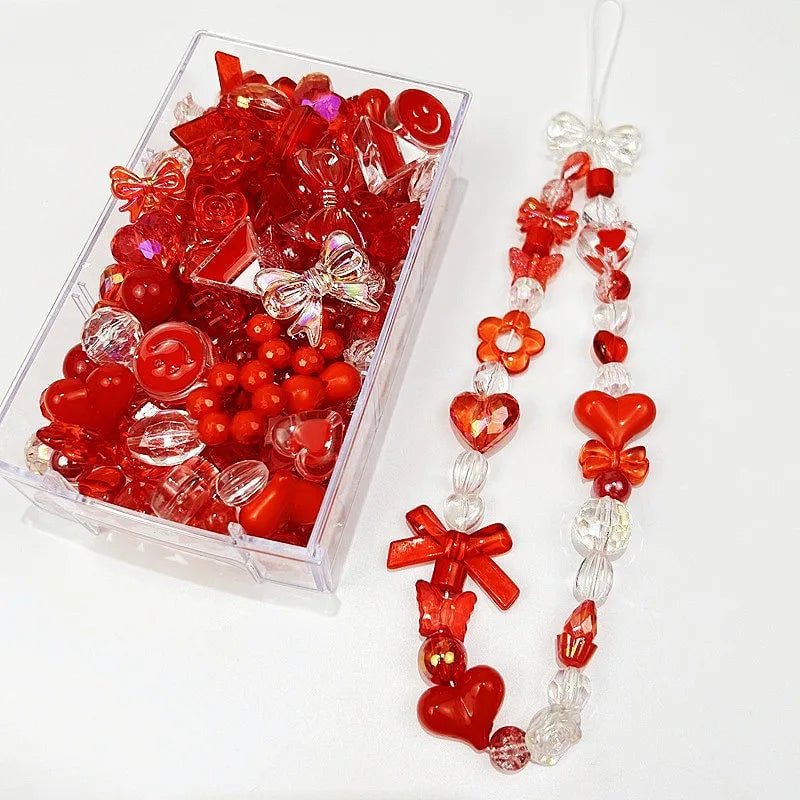 Acrylic Beads 10/30g Heart Bow Flower 8 Styles DIY Jewelry Making