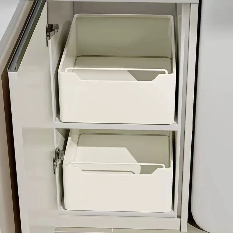 Pull Out Kitchen Storage Drawer with Slide Rails - Spice Organizer