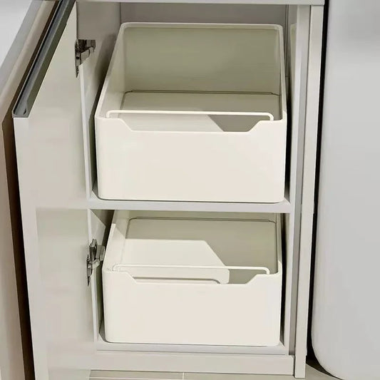 Pull Out Kitchen Storage Drawer with Slide Rails - Spice Organizer