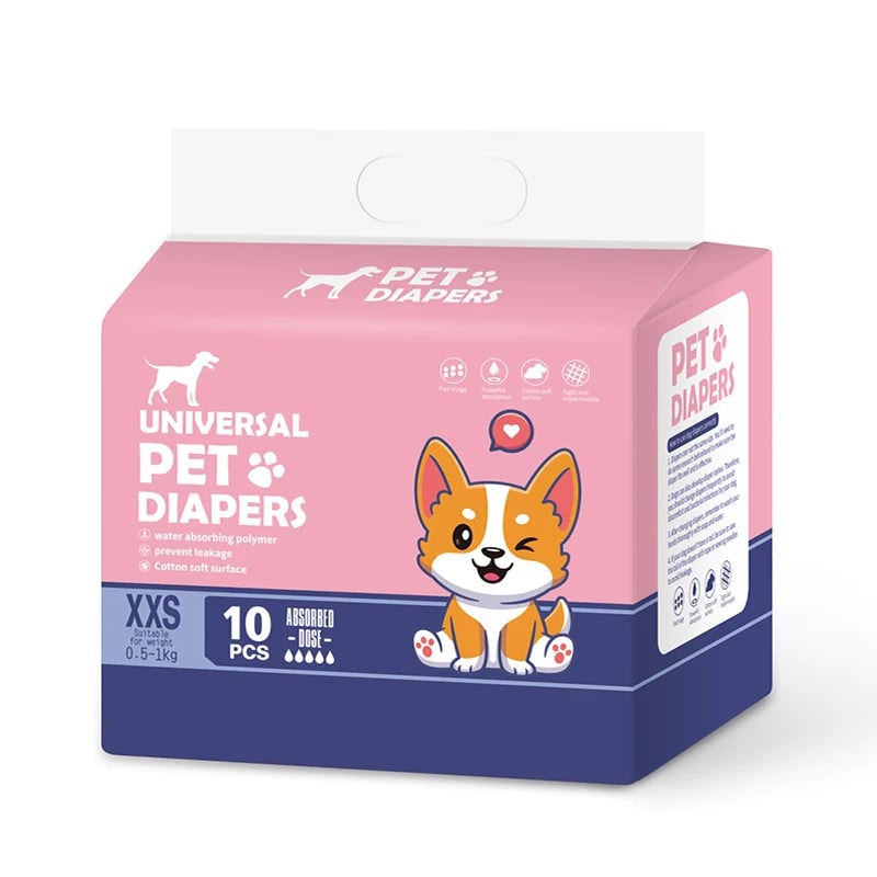 Disposable Pet Diapers 10/12PCs Breathable Absorbent for Dogs