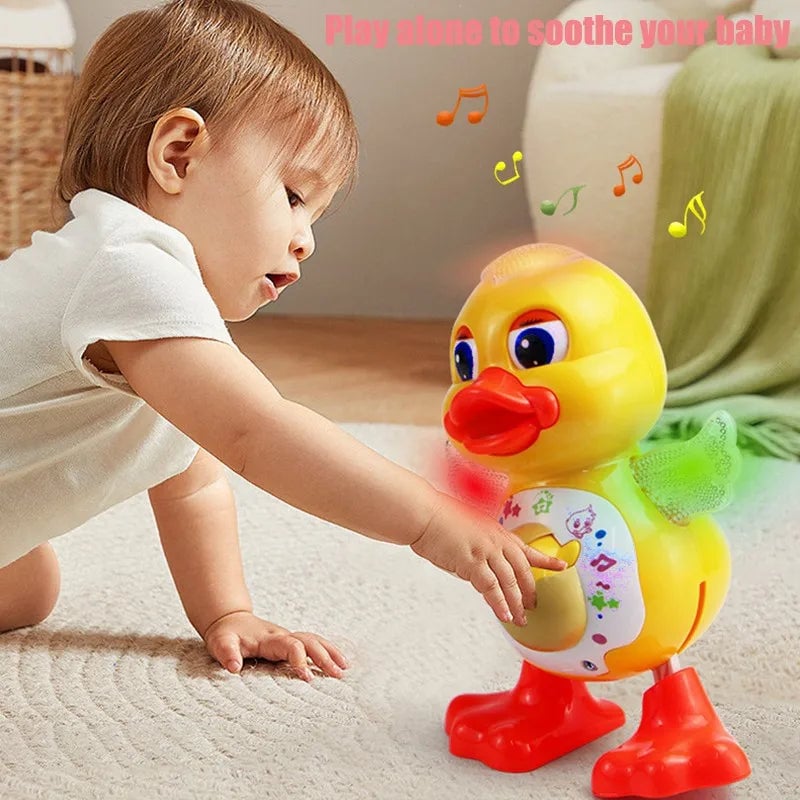 Electric Dancing Duck Musical Toy LED Lights Educational Kids