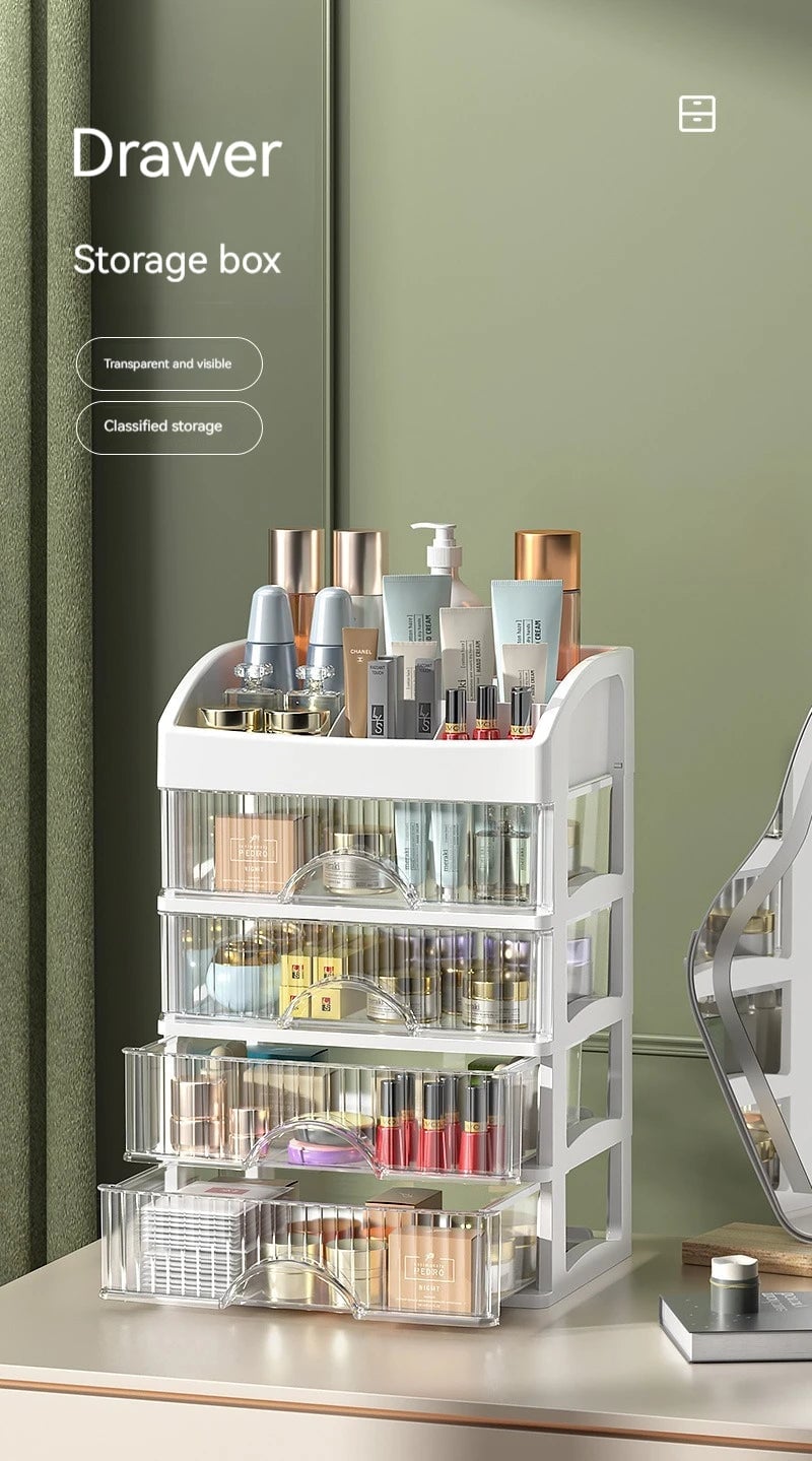 Multi-Layer Desktop Storage Cabinet - Cosmetics Jewelry Organizer Box