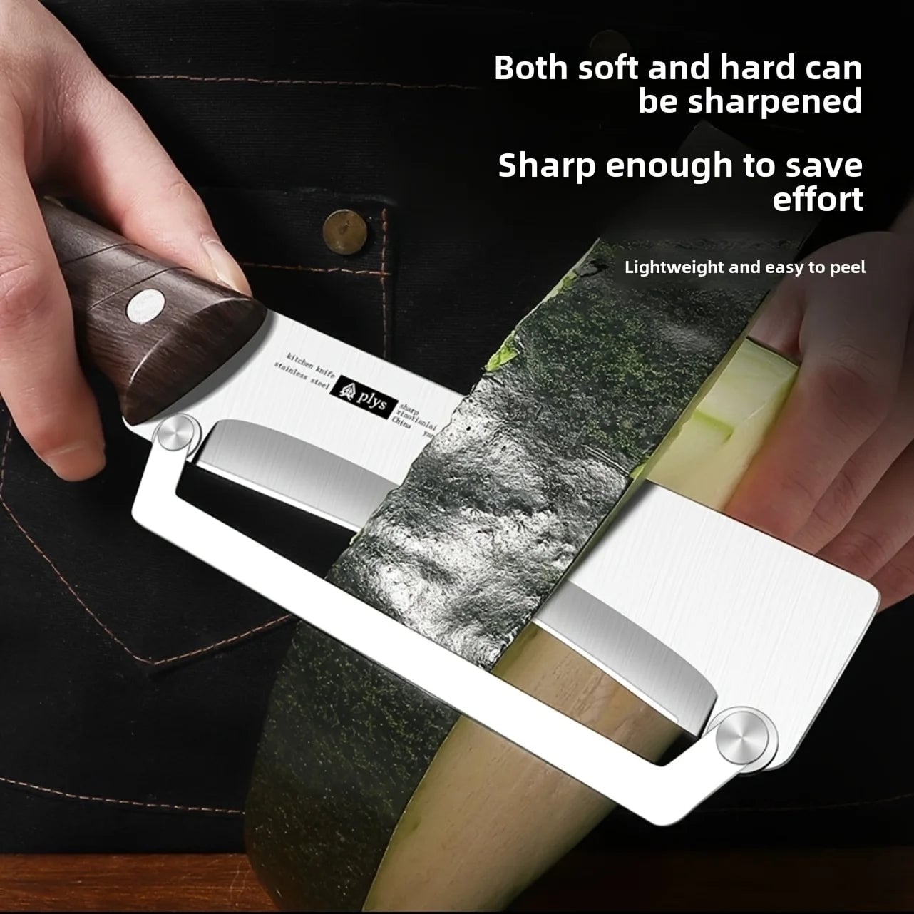Stainless Steel Peeler Wooden Handle Vegetable Fruit Slicer