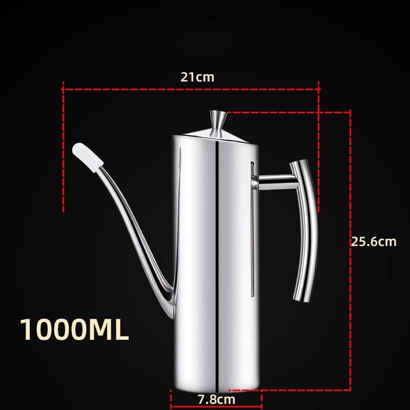 304 Stainless Steel Oil Pot Drip-Proof Kitchen Storage Container