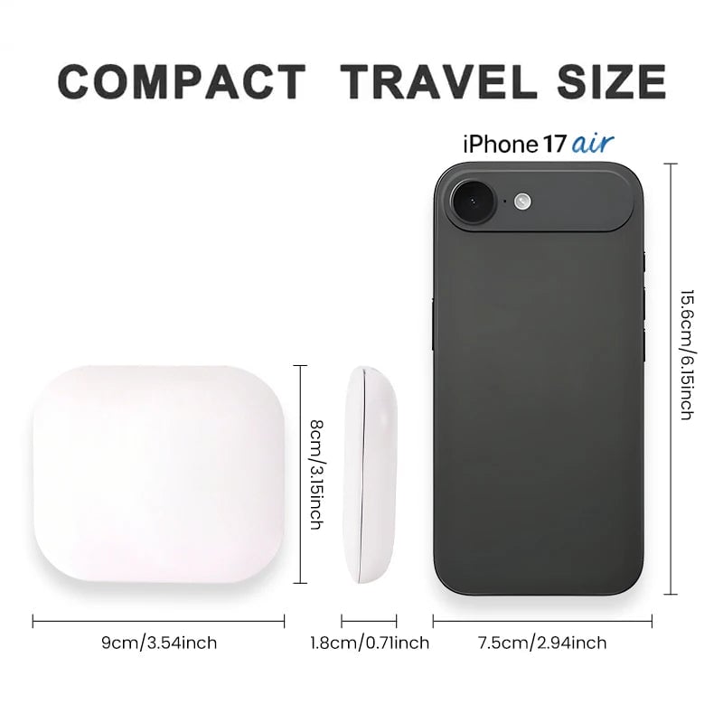 LED Compact Mirror 1X/2X Magnification Portable Folding Travel Makeup