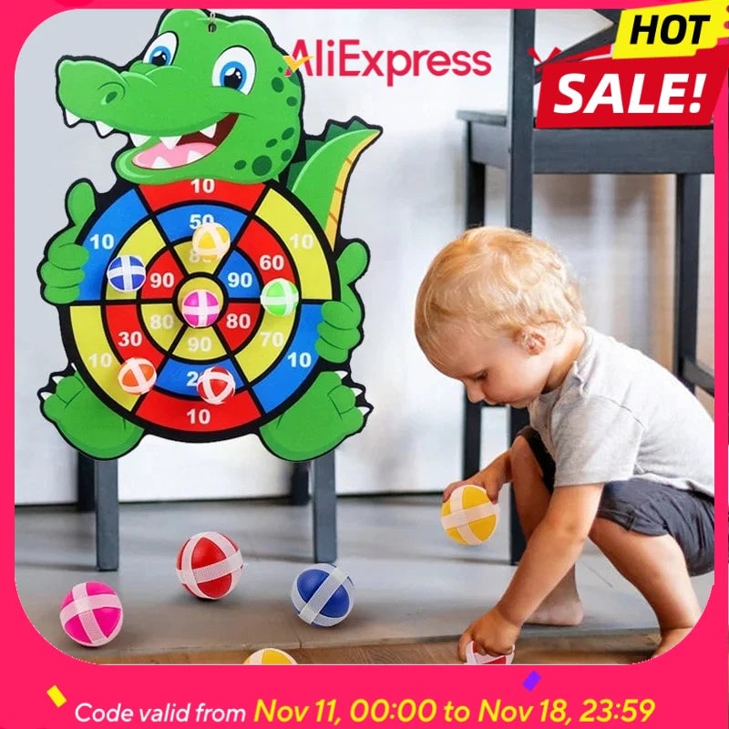 Montessori Dart Board Set Educational Indoor Sports Game Ages 3-7
