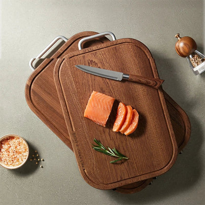 Heavy Duty Ebony Wood Cutting Board - Double-Sided Anti-Bacterial