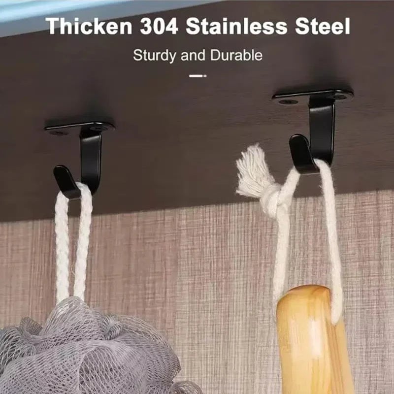 5Pcs Heavy Duty Stainless Steel Screw-In Ceiling Hooks for Towels