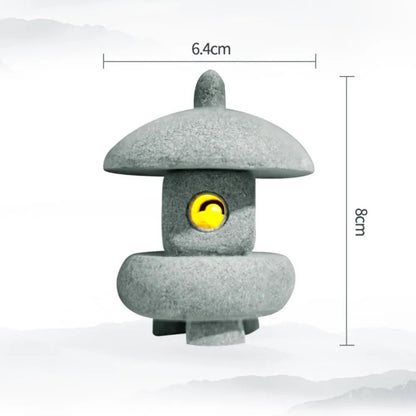 Sandstone Mini Pagoda Lantern - LED Garden Light Zen Landscape Statue