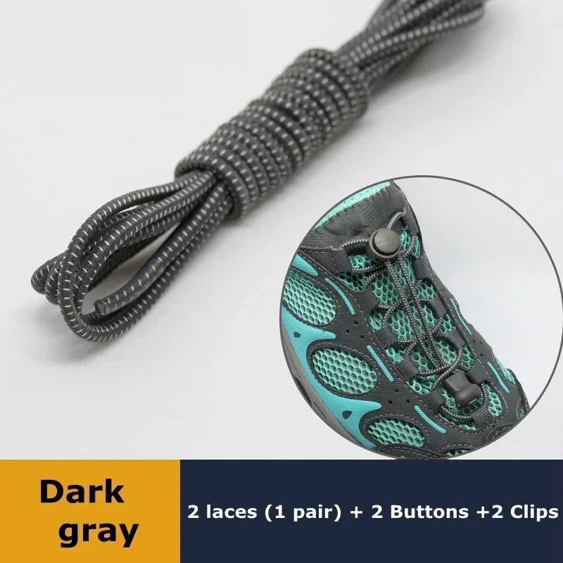Elastic No Tie Shoelaces with Lock - Stretching Sneaker Hiking