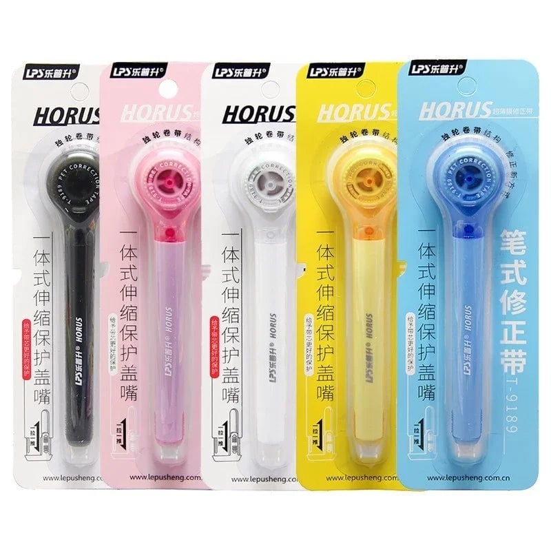 6m Pen-Shaped Correction Tape - Kawaii Macaron Colors Comfortable Grip