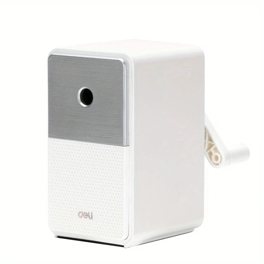 DELI Hand Crank Pencil Sharpener - Adjustable Table Mount Machine