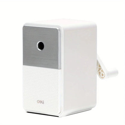 DELI Hand Crank Pencil Sharpener - Adjustable Table Mount Machine