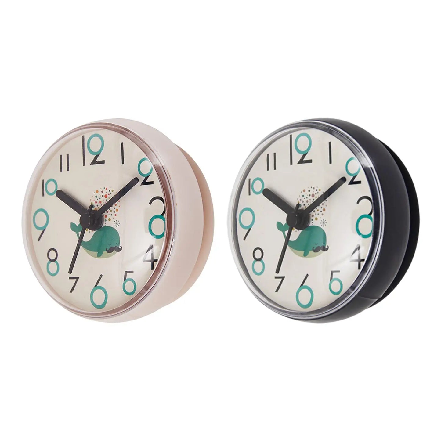 Waterproof Bathroom Shower Clock with Suction Cup - Small Round