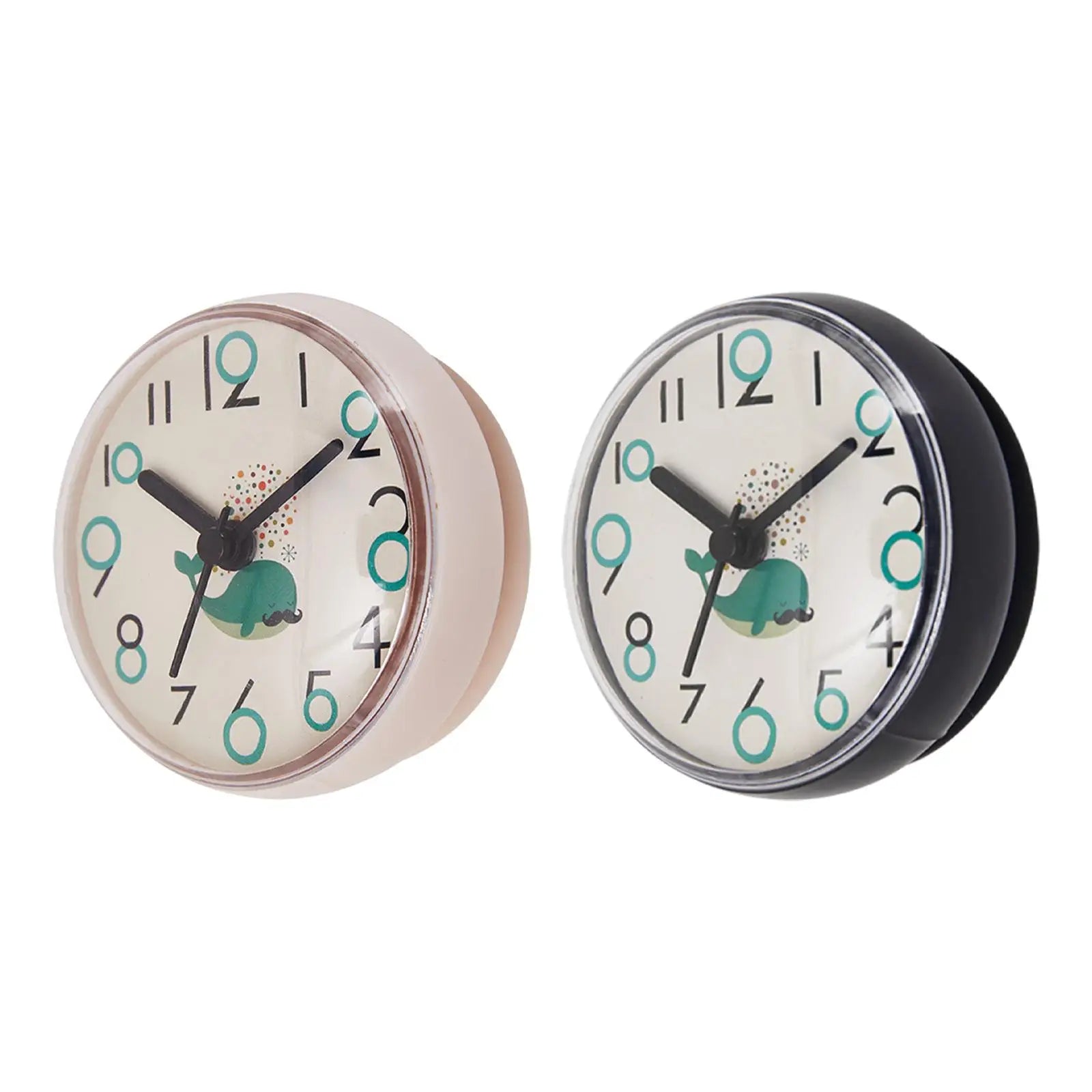 Waterproof Bathroom Shower Clock with Suction Cup - Small Round