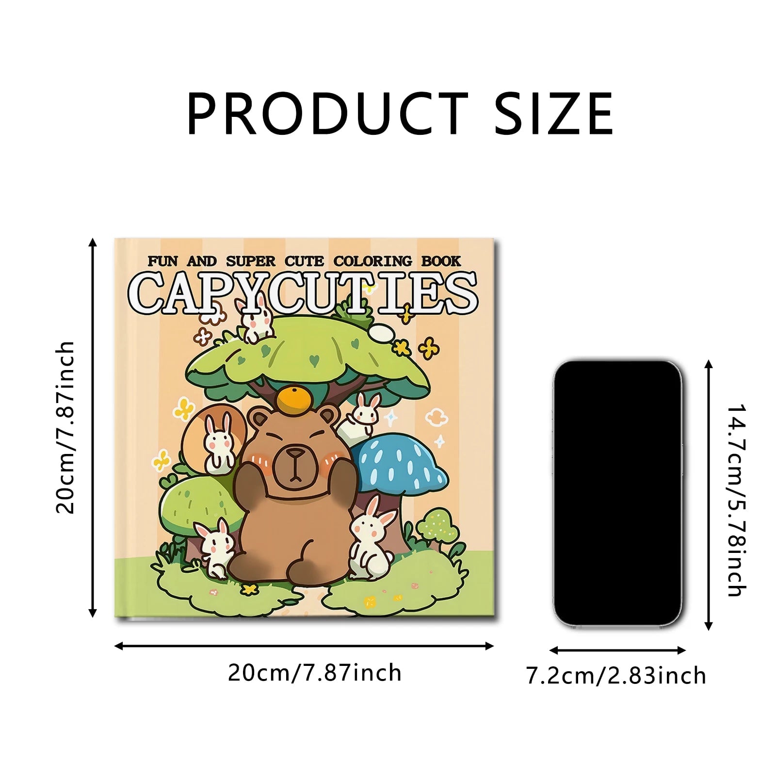 CAPYCUTIES Bold-Easy Patterns Adult Coloring Book - Cute Drawing Gift