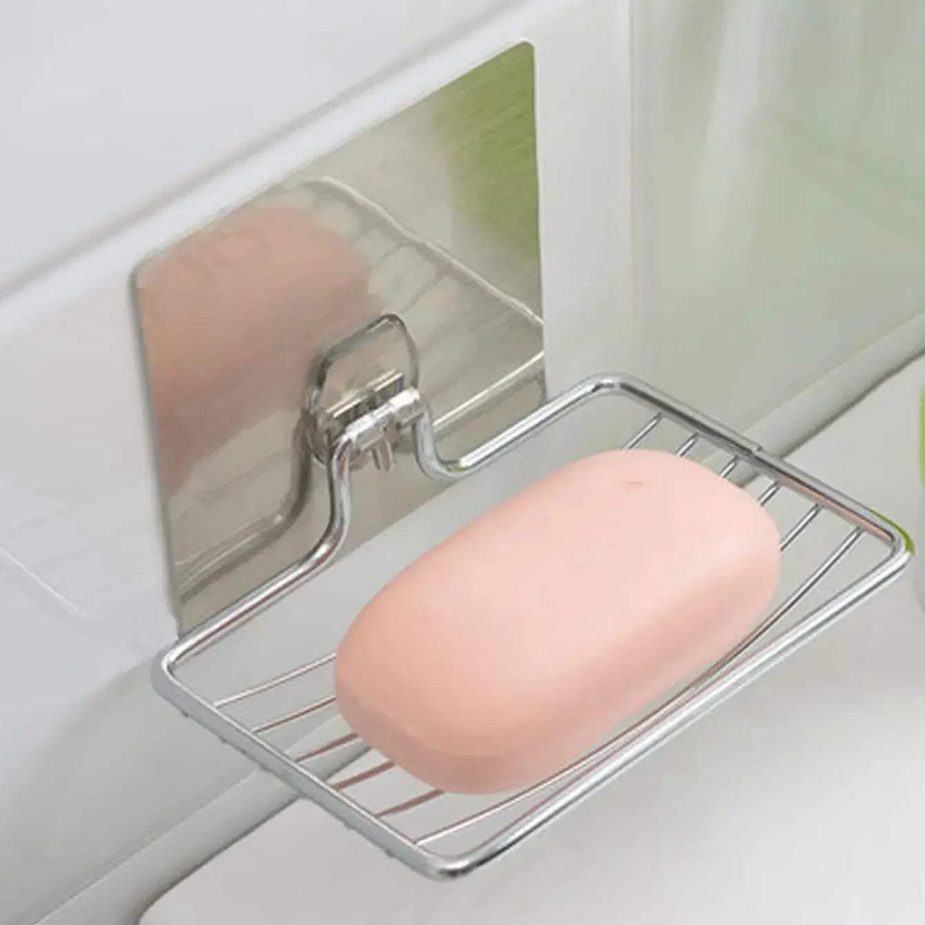 Stainless Steel Wall Mounted Soap Rack with Drainage Tray