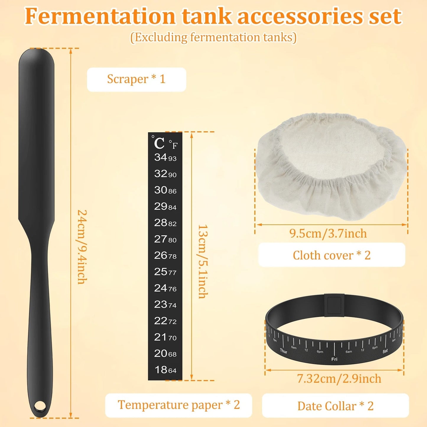 Glass Sourdough Starter Jar Kit - Fermentation Container with Lid