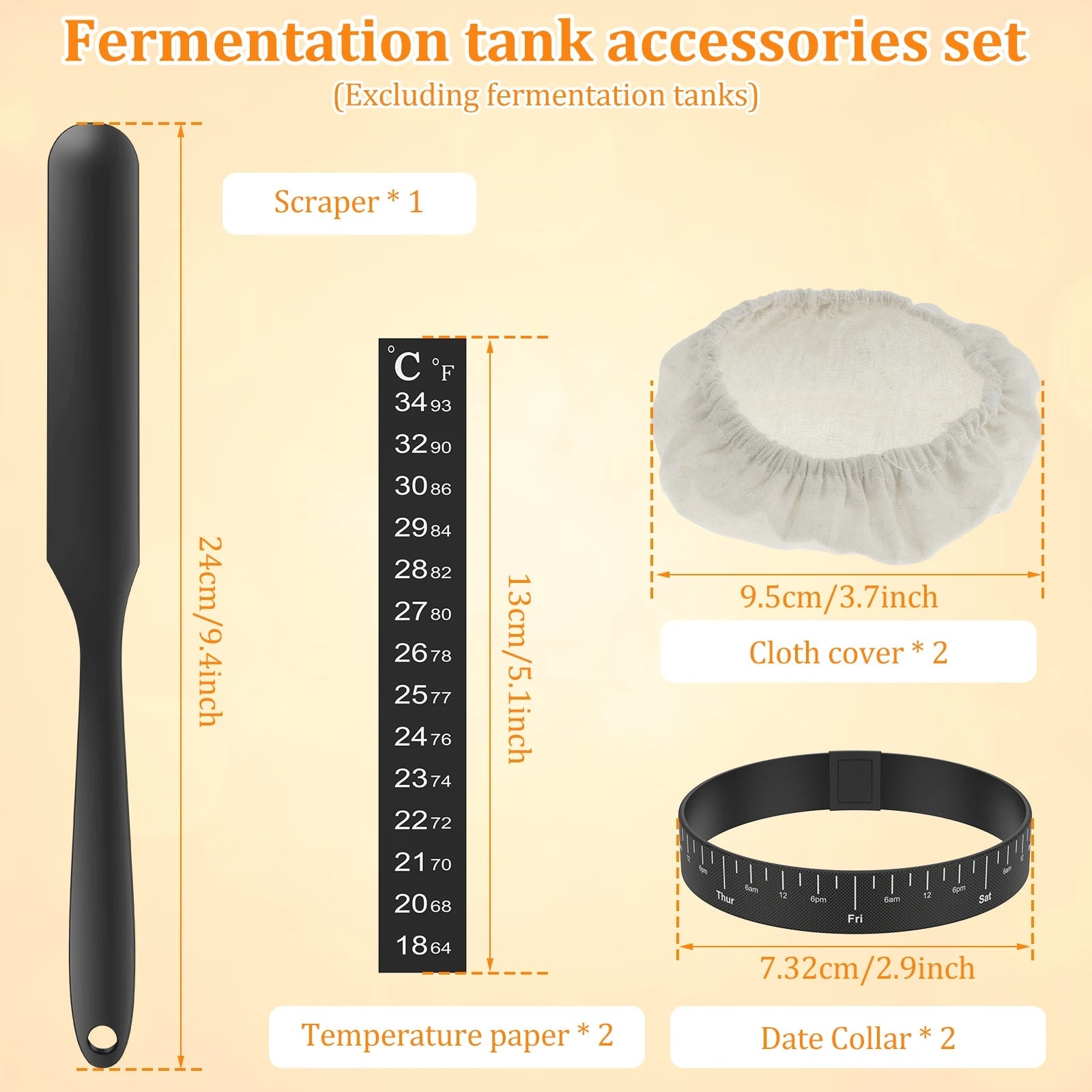 Glass Sourdough Starter Jar Kit - Fermentation Container with Lid
