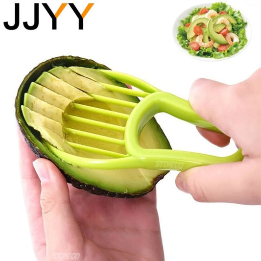 3-in-1 Avocado Slicer Corer Peeler - Plastic Kitchen Tool Set